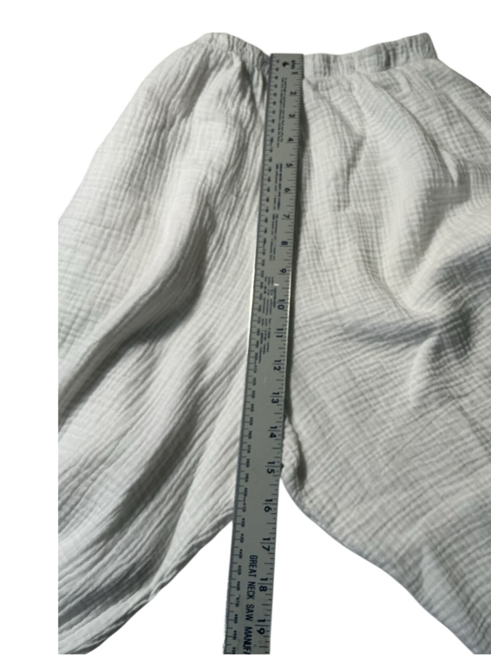 Bryn Walker Cotton Gauze WHITE Wide Cropped Pants - Picture 12 of 13